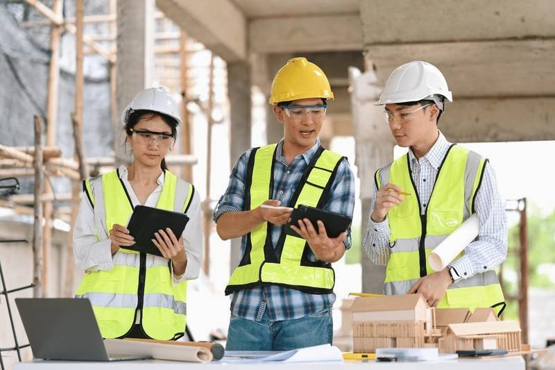Construction project challenges - scheduling and coordination managed with Asana in UAE