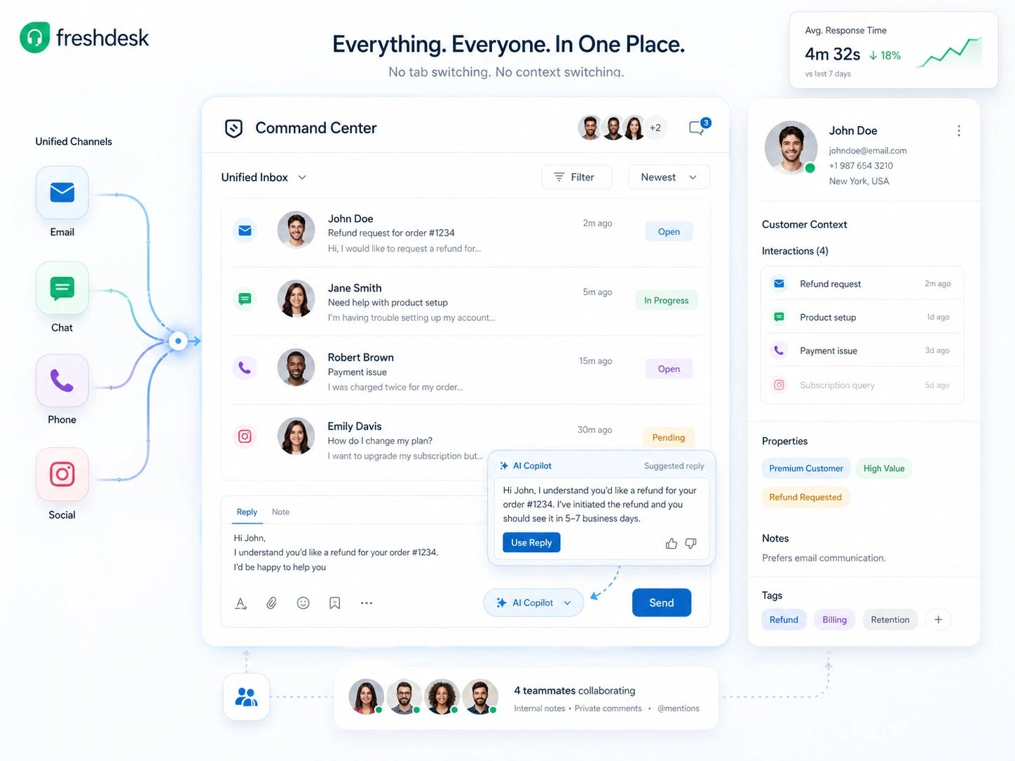 Command Center - One workspace, every conversation